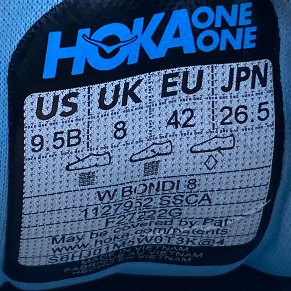 HOKA ONE ONE BONDI 8 - Women’s Athletic Shoes - SIZE 9.5B